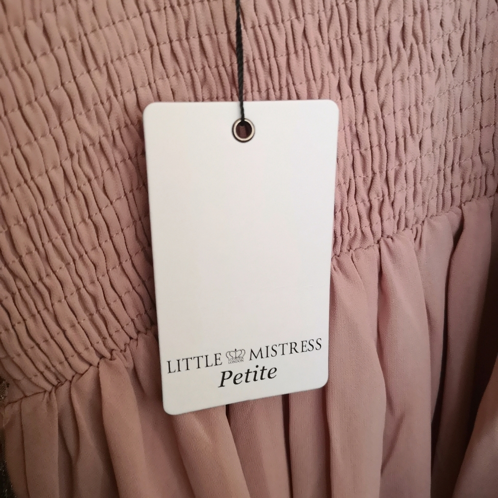 Little Mistress Petite High Neck Skater Dress Romantic Lace - Picture 10 of 13